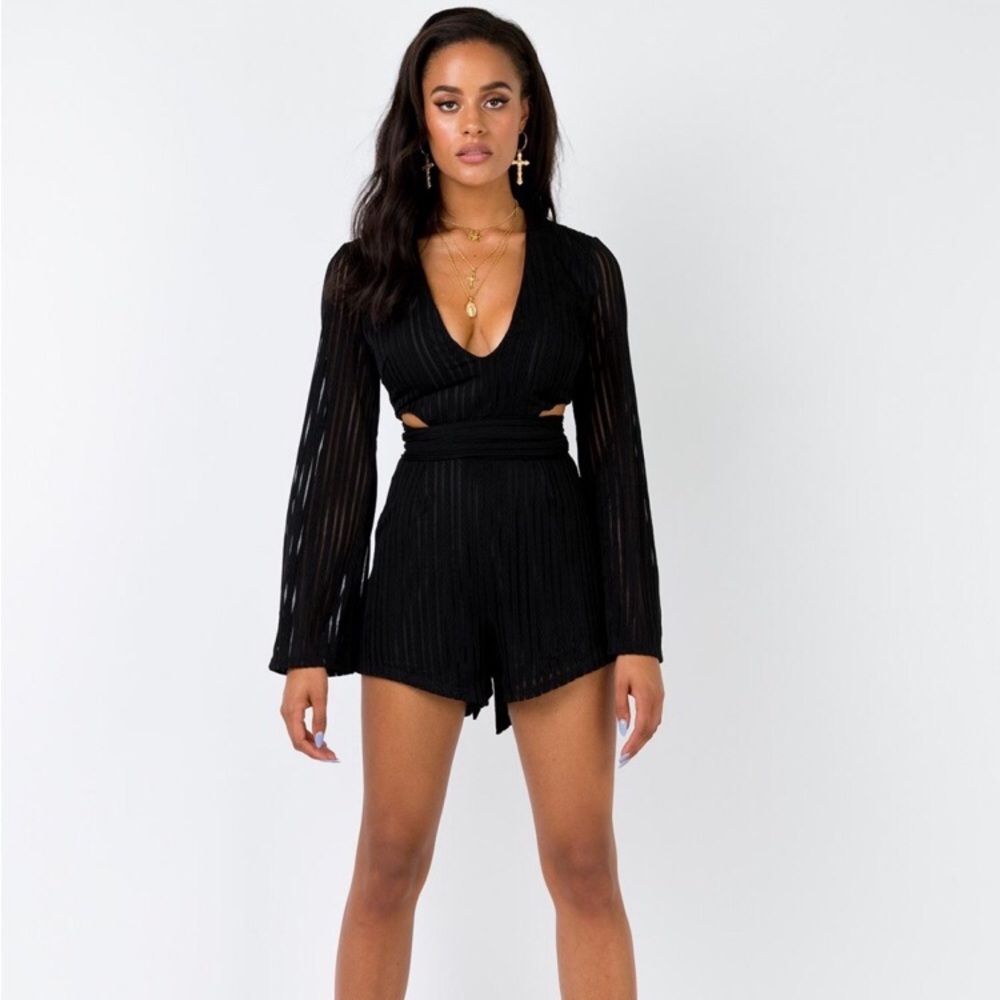 NWOT Princess Polly Black Romper